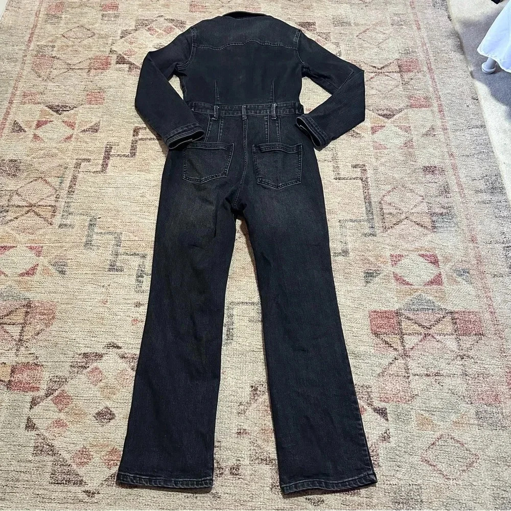 Free People CRVY Scandalous Coverall Size 2 Black Jumpsuit Stretchy - Picture 12 of 13